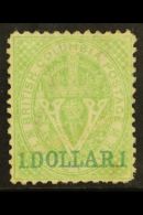 1868 $1 Green Perf 12½, SG 27, Mint No Gum With Some Slightly Short Perfs At Base, Well- Centered. For More... - Autres & Non Classés