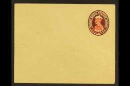 JAPANESE OCCUPATION BURMA INDEPENDENCE ARMY 1942 1a Red-brown Postal Stationery Envelope With Peacock Overprint In... - Birmanie (...-1947)