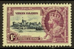 1935 Silver Jubilee 1s Slate And Purple With "Kite And Horizontal Log" Variety, SG 106l, Very Fine Mint. For More... - British Virgin Islands