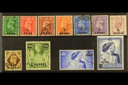 1948 Surcharged Definitive Set (SG 16/24), Plus Silver Wedding Set (SG 25/26) Very Fine Used. (11 Stamps) For More... - Bahrein (...-1965)