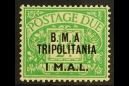 TRIPOLITANIA POSTAGE DUES - 1948 1l On ½d Emerald Variety "No Stop After A", SG TD1a, Very Fine Mint. For... - Afrique Orientale Italienne