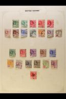 1913-1951 USED COLLECTION On Leaves, Chiefly ALL DIFFERENT, Inc 1913-21 Set To 48c, 1921-27 Set To 72c, 1931... - Britisch-Guayana (...-1966)