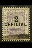 1881 "2" On 12c Pale Violet Surcharge - "2" With Curly Foot, SG 156, Mint Part Original Gum, Fresh &... - Guyane Britannique (...-1966)