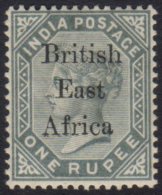 1895-96 1r Slate Of India Ovptd, SG 59, Very Fine And Fresh Mint.  For More Images, Please Visit... - Britisch-Ostafrika