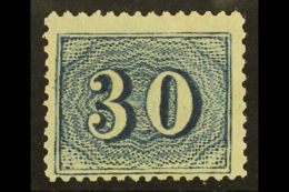 1866 30r Blue Perf 13½, Scott 45 (SG 40), Very Fine Lightly Hinged Mint. A Beauty! For More Images, Please... - Autres & Non Classés