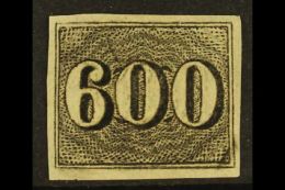 1850 600r Black, Scott 28 (SG 24B), Very Fine Unused (no Gum). A Lovely Example. For More Images, Please Visit... - Autres & Non Classés