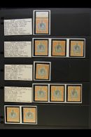 1938-53 12s6d KGVI KEY PLATES. FINE MINT SPECIALIZED COLLECTION In Hingeless Mounts On Stock Pages With Identified... - Bermudes