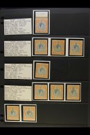 1938-53 12s6d KGVI KEY PLATES. FINE MINT SPECIALIZED COLLECTION In Hingeless Mounts On Stock Pages With Identified... - Bermuda