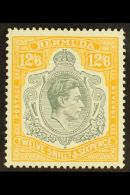 1938-53 12s6d Grey & Pale Orange KGVI Key Plate Perf 13 Chalky Paper, SG 120e, Very Fine Mint, Very Fresh, Ex... - Bermudes