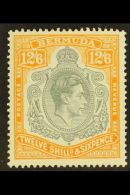 1938-53 12s6d Grey &pale Orange KGVI Key Plate Perf 14 Chalky Paper, SG 120b, Fine Never Hinged Mint, Very... - Bermudes