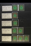 1938-53 10s KGVI KEY PLATES. FINE MINT SPECIALIZED COLLECTION In Hingeless Mounts On Stock Pages With Identified... - Bermudes