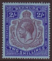 1924-32 2s Purple And Bright Blue With Variety BROKEN CROWN AND SCROLL, SG 88b, Very Fine Mint. For More Images,... - Bermudes