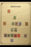 1865-1921 OLD TIME SELECTION Mint & Used Ranges On Printed Pages. Includes 1875 1d On 1s Mint With Small... - Bermuda