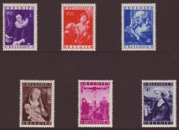 1948 Social And Cultural Relief Funds PAINTINGS Complete Set (ex The Miniature Sheets), COB 792/97, Very Fine... - Andere & Zonder Classificatie