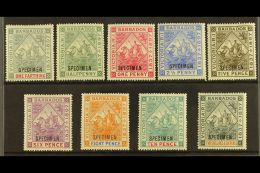 1897 Diamond Jubilee Set Complete Overprinted "Specimen", SG 116s/24s, Very Fine Mint. (9 Stamps) For More Images,... - Barbados (...-1966)