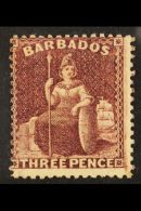 1873 3d Brown-purple, SG 63, Mint, Dry Gum, But With Good Colour And Lovely Crisp Engraving. For More Images,... - Barbades (...-1966)