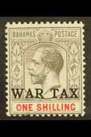 1918 1s Grey- Black And Carmine WAR TAX, SG 95, Very Fine Mint. For More Images, Please Visit... - Other & Unclassified