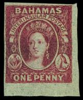 1859-60 1d Reddish Lake, The Medium To Thick Paper Remainder (see Footnote After SG 2), Fine Mint Lower Right... - Other & Unclassified