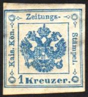 IMPERIAL JOURNAL 1858-59 1k Blue Newspaper Type I, Michel 2 I, SG J30, Fresh Mint Part Gum, Light Corner Wrinkle,... - Sonstige & Ohne Zuordnung