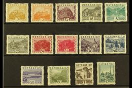 1929-30 Large Views Complete Set, Michel 498/511, Superb Mint, All Stamps Never Hinged Except For The 20g Grey.... - Sonstige & Ohne Zuordnung