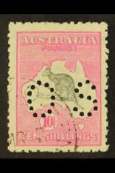 OFFICIALS 1915 10s Grey And Pink, Punctured "OS", SG O51, Very Fine Used. For More Images, Please Visit... - Sonstige & Ohne Zuordnung