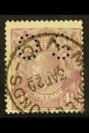 OFFICIALS 1926 4d Violet, Perf 13½x12½, Punctured "OS", SG O109, Good Used Centered To Right. Scarce... - Sonstige & Ohne Zuordnung