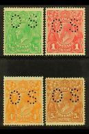 OFFICIAL 1914-21 KGV Heads Set Complete, SG O38/O42, Very Fine Mint (4 Stamps) For More Images, Please Visit... - Autres & Non Classés