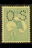 OFFICIAL 1915 1s Blue- Green Punctured "OS", SG O35, Lightly Hinged Mint, The Gum Faintly Browned And Some Very... - Autres & Non Classés