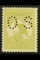 OFFICIAL 1914 3d Olive (Die II) Punctured "OS", SG O20e, Lightly Hinged Mint. For More Images, Please Visit... - Autres & Non Classés