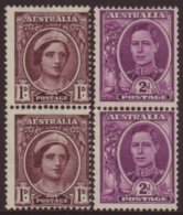 1942-50 1d And 2d Vertical Coil Pairs SG 203a & 204a, Fine Never Hinged Mint. (4 Stamps) For More Images,... - Other & Unclassified