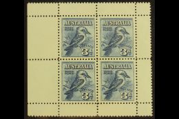 1928 National Stamp Exhibition Miniature Sheet Containing 3d Blue Kookaburra Block Of Four, SG MS106a, Never... - Other & Unclassified