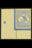 1915-27 6d Bright Ultramarine Kangaroo, Die IIB, SG 38d, Superb Never Hinged Mint Corner Marginal Example. For... - Other & Unclassified