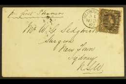 VICTORIA 1862 (20 Nov) Envelope To Sydney, NSW Bearing 1862 6d Grey-black, (SG 106a) Tied By Neat Melbourne Date... - Autres & Non Classés