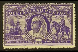 QUEENSLAND 1900 2d (1s) Violet Anglo-Boer War Patriotic Fund, SG 264b, Fine Mint. For More Images, Please Visit... - Andere & Zonder Classificatie