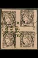 CORRIENTES 1875 (3c) Lilac-rose, SG P67, Used Block Of 4, Large To Just Clear Margins & Cds Postmark Of 23rd... - Autres & Non Classés