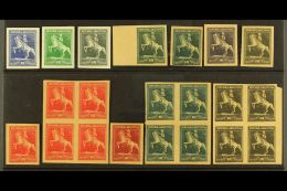 C.1890 UNISSUED DESIGN COLOUR TRIALS & PROOFS 10c General On Horseback, 8 Different Colours On Card, Some Are... - Autres & Non Classés