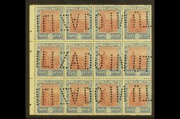 1912-15 20p Dull Claret & Blue (SG 411, Scott 204), Fine Mint (most Stamps Never Hinged) Marginal BLOCK Of 12... - Altri & Non Classificati