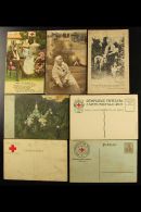 RED CROSS AND PATRIOTIC CARDS A WW1 Period To 1963 Collection Of Used And Unused Post Cards, Many Specially Red... - Sin Clasificación