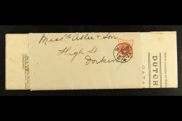 FLOWERS An Intact GB 1898 (30 Aug) Small Wrapper With ½d Stamp, Enfolding An Auction Catalogue Of DUTCH... - Non Classés
