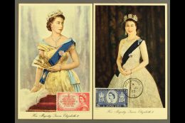 1953 CORONATION PICTURE POSTCARDS An All Different Used Group With Stamps On The Front Side Showing Various... - Non Classés