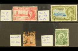 BRITISH COMMONWEALTH VARIETIES Aden 1946 1½a Victory Accent Over "D" Mint, KUT 1935 20c Jubilee Dot By... - Autres & Non Classés