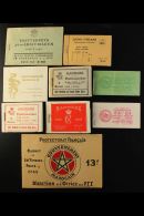 WORLD BOOKLETS ASSEMBLY 1930's To 1960's Assortment Which Includes French Morocco 1934 13fr With Two Panes Of Ten... - Sonstige & Ohne Zuordnung