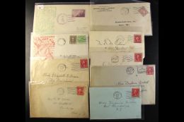 USA COVERS & CARDS HOARD 1880-1970. A Large Box Stuffed With Commercial Covers, Airmail & Postal... - Autres & Non Classés