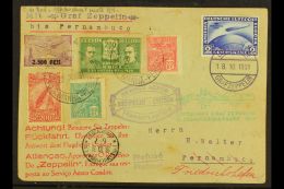 1931 GRAF ZEPPELIN 3RD SOUTH AMERICA FLIGHT 1931 (18-28 October) Friedrichshafen Round Trip Card Bearing A Mixed... - Other & Unclassified