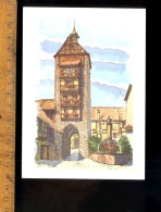 DAMBACH LA VILLE Bas Rhin 67 : Lle Dolder Dessin De Christian Lambert - Dambach-la-ville