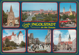 47140- INGOLSTADT-KREUZTOR, GATE, PANORAMA, MARKET PLACE, CASTLE, SQUARE, BUSS, CAR - Ingolstadt