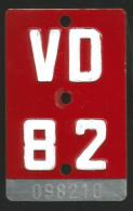 Velonummer Waadt VD 82 - Nummerplaten