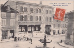 SAINT  JEAN De BOURNAY ( Isère ) - Grand Hôtel Du Nord - Pitiot Tailleur - Café Du Marché ( Carte Animée ). - Saint-Jean-de-Bournay
