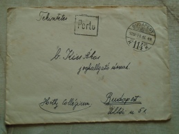 D138669 Cover  -Hungary  Budapest -  PORTO  - Kiss Ákos  Joghallgató - Horthy  Collégium 1939 - Cartas & Documentos