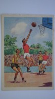 Old USSR Postcard - BASKETBALL  By Ossovsky - 1955 - Rare Edition! - Basketball